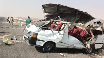 بينهم مجهولي الهوية .. بالأسماء مصرع وإصابة أكثر من 22 شخص في حادث طريق الصحراوي الغربي